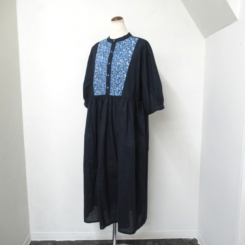 sosotto  リバティビブヨーク7分袖ワンピース /NV65